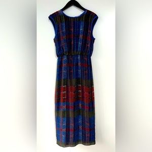 Anthropologie plaid sleeveless midi dress